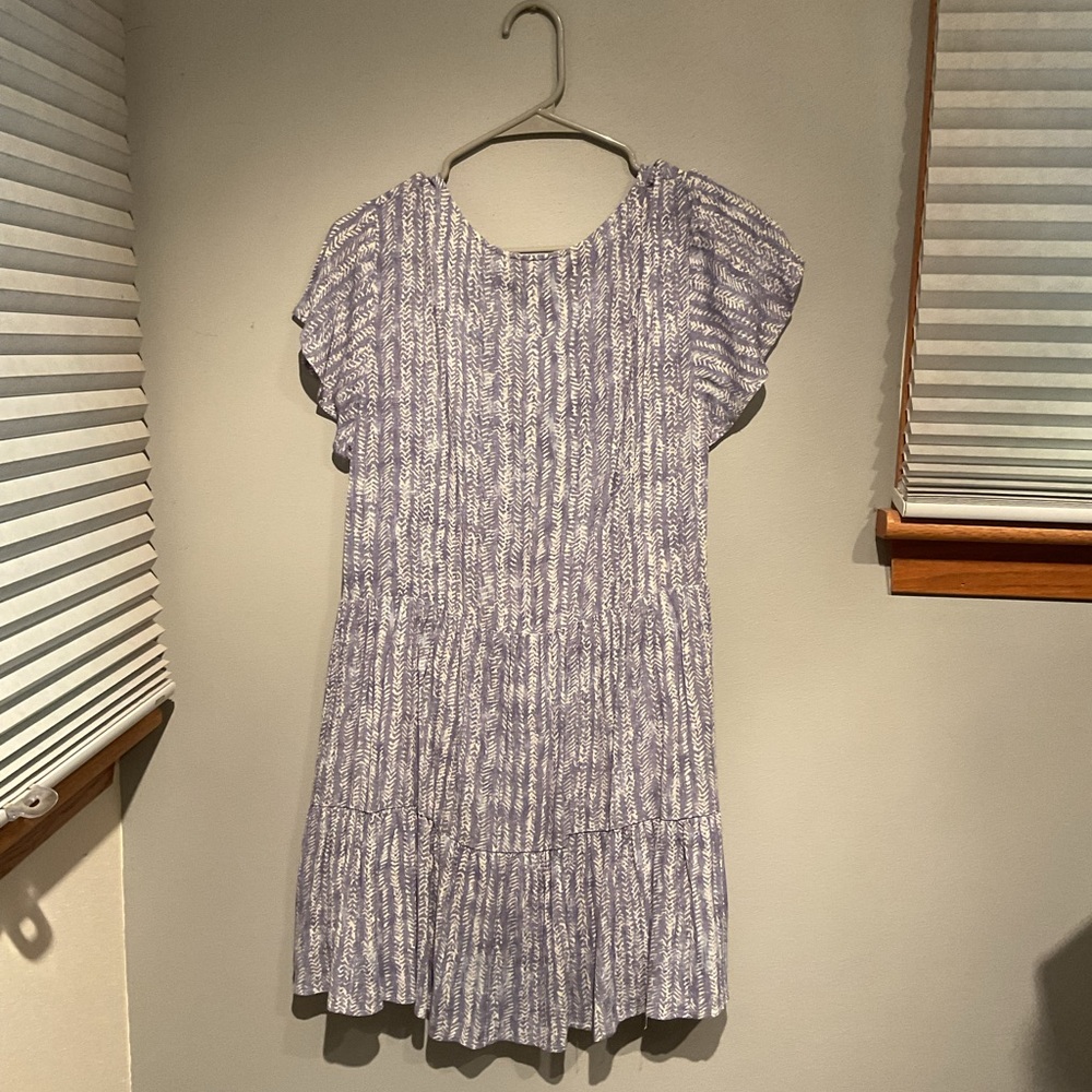 Vici light blue patterned mini dress